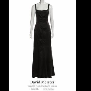 David Meister black gown
